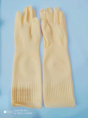 Finger Thickness 038cm Extra Long Cuff Latex Gloves Length 380 MM OEM Gloves Designed for Chemical Handling and Laboratory
