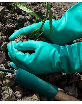 Νιτριλίου Πράσινο Γάντι Νιτριλίου Χωρίς Επένδυση Ανθεκτικό σε Χημικά Γάντια μιας Χρήσης για Ιατρική, Βιομηχανική και Εργαστηριακή Χρήση