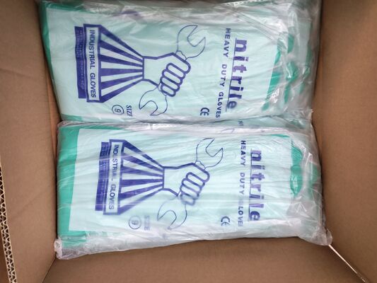 Νιτρίλιο πράσινο γάντι Ambidextrous Χημειοθεραπεία δοκιμασμένη Χημικά ανθεκτική βιομηχανική προστατευτική μίας χρήσης γάντι