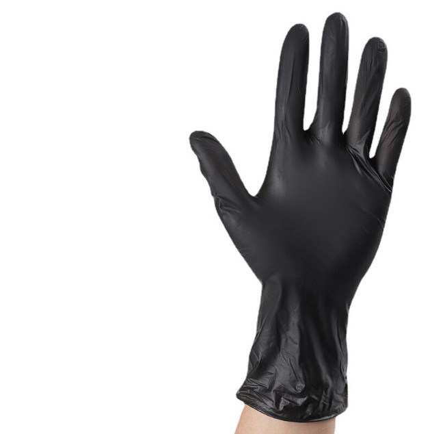 Large Black Disposable Nitrile Glove 240 Mm Certification Latex Free Examination Gloves For Medical And Industrial Tasks
